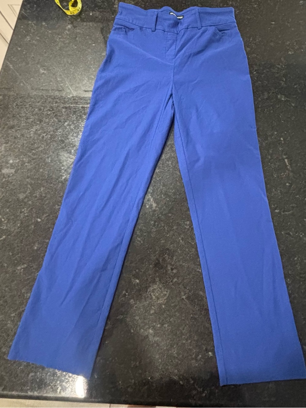 Hilary Radley Slim Straight Pants in Royal Blue